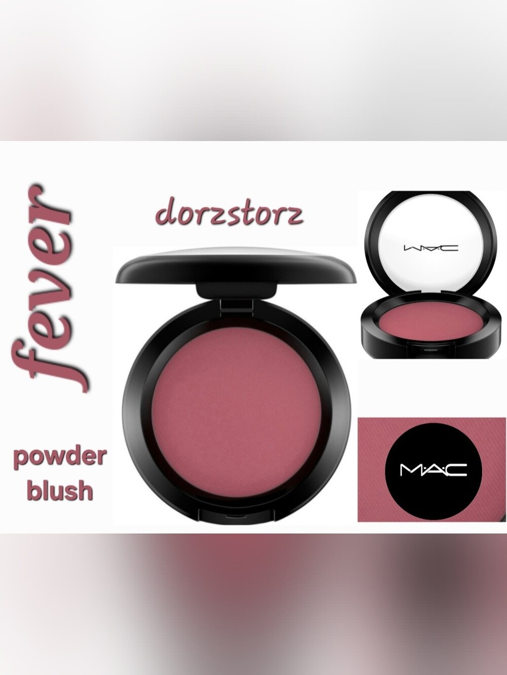 MAC Powder Blush • FEVER • Deep Berry Plum Blush • .21 oz • New in box
